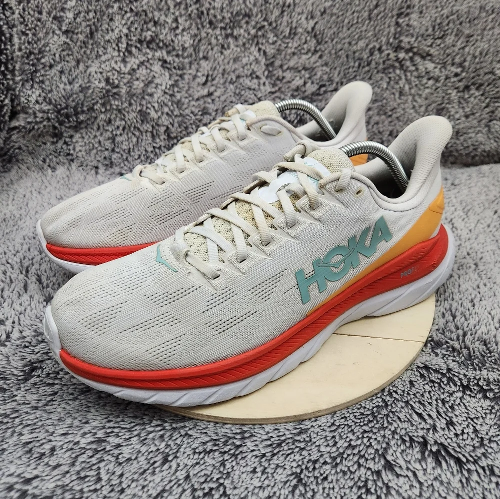 Hoka One One Mach 4 Running Shoes White Flame Men's Size 11.5 - Picture 4 of 9